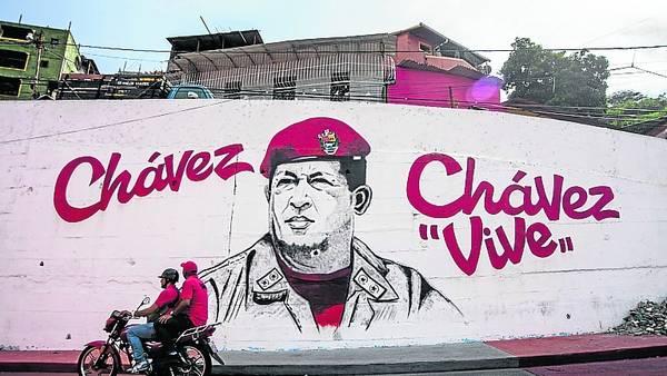 Recuerdo. La imagen de Chávez, presente en una Venezuela en crisis./EFE