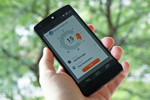El teclado Glympse permite compartir tu ubicación desde cualquier aplicación de Android