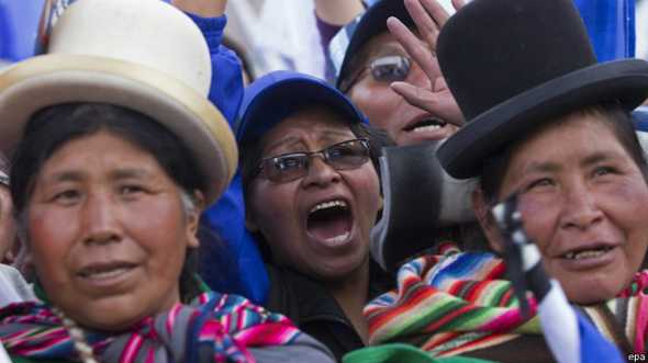 Partidarios de Evo Morales