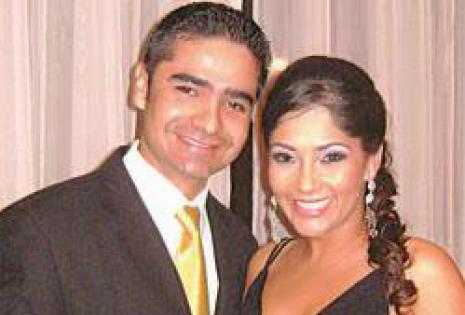 Angélica Mérida junto a su esposo Diego Suárez.
