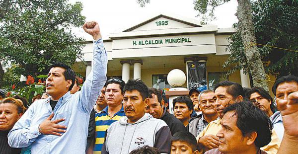 Jaime Cabrera, en una de las muchas manifestaciones callejeras en la conflictiva comuna