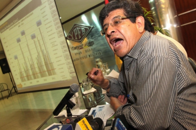 El presidente de Yacimientos Petrolíferos Fiscales Bolivianos (YPFB), Carlos Villegas