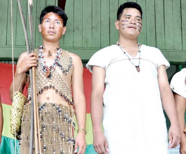 EL ASAMBLEÍSTA YUQUI ABEL IAIRA Y EL YURACARÉ JUAN CARLOS NOE. ARCHIVO