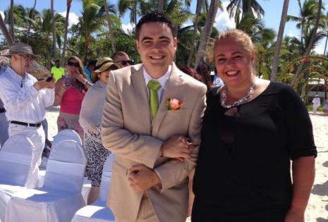 Fernando y Marisol, su mamá