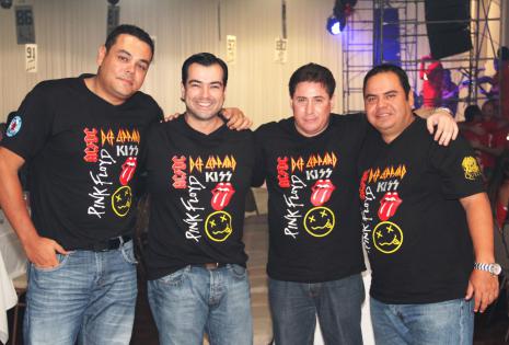 1994. Marco Rojas, Andrei Aguilera, Napoleón Gómez y Jaime Sanz, hechos unos rockeros