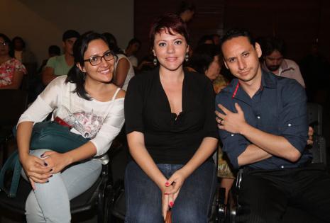 Helen Serna, Carol Soto y Pablo Maldonado asistieron a ver el último film de Bellot en el Franco Alemán