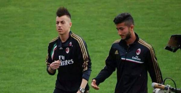Stephan El Sharawy y Sebastián Gamarra (dcha.) compartieron entrenamientos en el Milan.