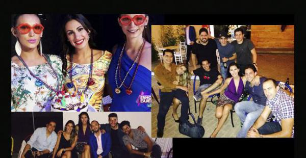 En Donde el Diablo Perdió el Poncho junto a sus amigos diseñadores y su cortejo, Pablo Fernández, conductor de La línea divisoria