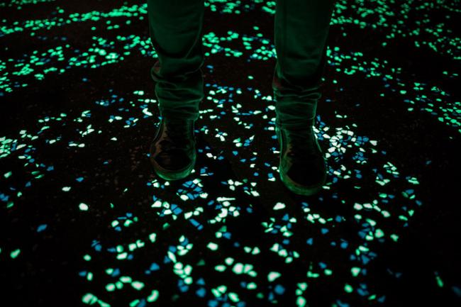 Daan Roosegaarde Opens Solar Powered Van Gogh Bike Path Netherlands Designboom 01