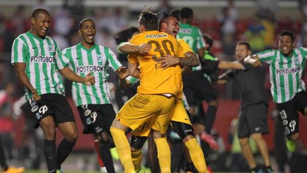 Atlético Nacional celebra el pasaje a la final. (EFE)