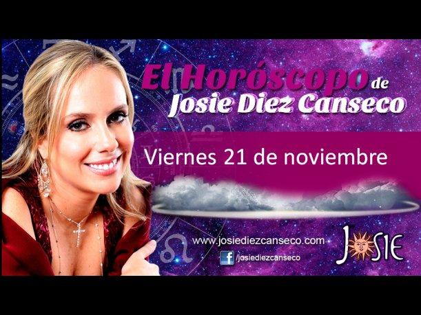 Josie Diez Canseco: Horóscopo del viernes 21 de noviembre (VIDEO)