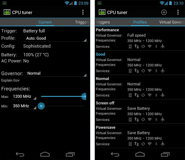 Aplicacion CPU tuner