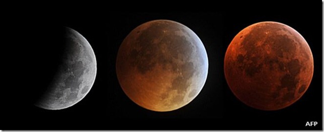 La Luna de sangre se vio en casi toda América el 15 de abril.
