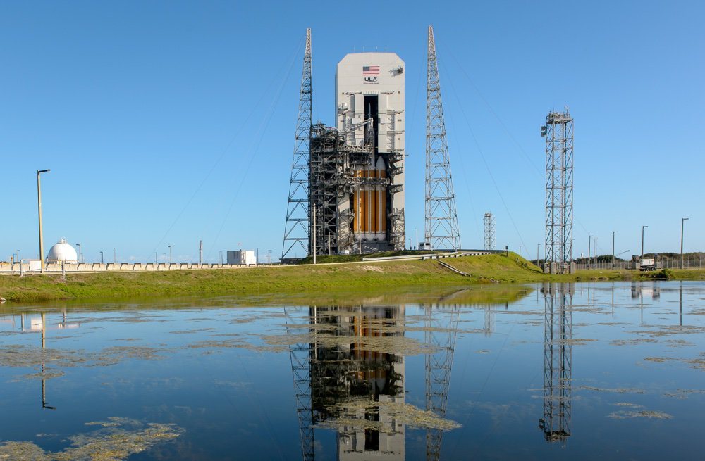La cápsula Orion preparada para su lanzamiento. Fuente: NASA.