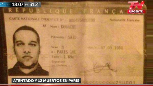 Atentado en Francia: estos son los terroristas identificados por la policía francesa. (TN)