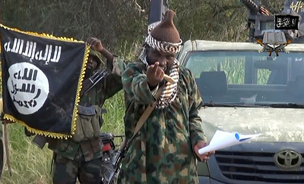 Líder de Boko Haram en un video difundido por el grupo terrorista.