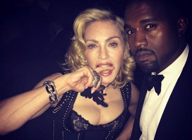 West y Madonna, en una fiesta.