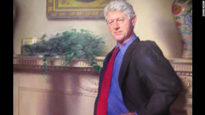 Mónica Lewinsky, ¿"escondida" en este retrato de Bill Clinton?