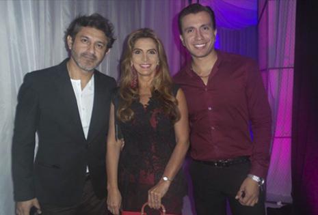Leo Ville, Sandra Cossio y Hugo Leigue