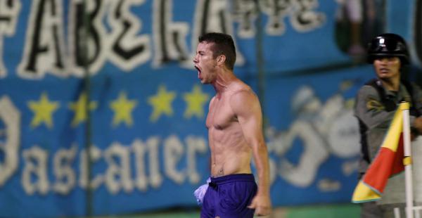 Bargas gritó a todo pulmón su primer gol con la camiseta de Blooming tras su retorno. Selló el triunfo ante Sport Boys (2-0) en el Tahuichi