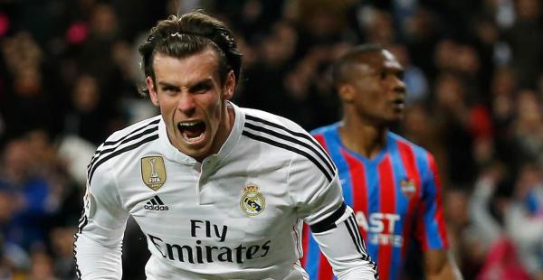 Gareth Bale celebra su gol que marcó ante el Levante en el partido de este domingo por la Liga española