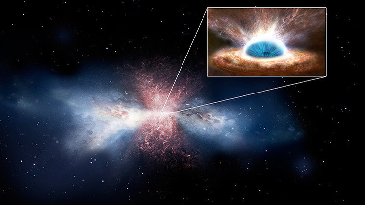 Observan el agujero negro que expele el gas del que surgen las estrellas de la galaxia