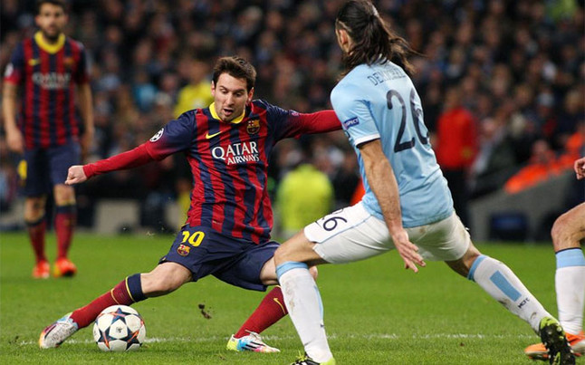 Messi dejó 'sentado' a Demichelis en el Camp Nou