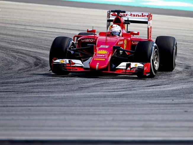 Sebastian Vettel durante el GP de Malasia
