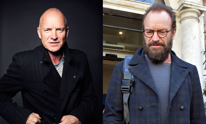 El cantante Sting en una imagen del pasado octubre (i) y de la semana...