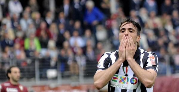 Alessandro Matri lamenta la derrota de equipo, Juventus,  que pudo incluso haber sido campeón matemáticamente este domingo