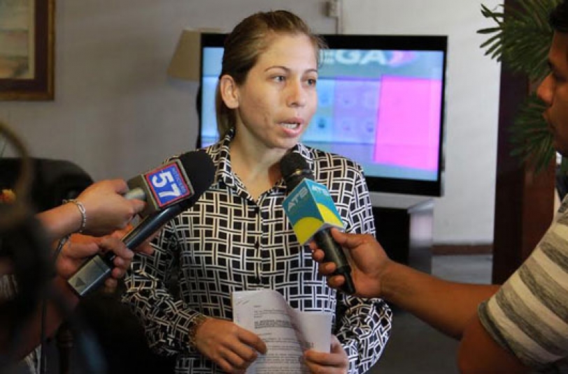 DENUNCIA. La alcaldesa de Porongo, Bianca Paz, denunció las irregularidas que hizo el MAS.