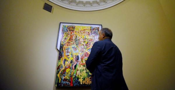 Sylvester Stallone presenta su exposición "Amor Real" que muestras sus pinturas realizadas entre 1975 y 2015