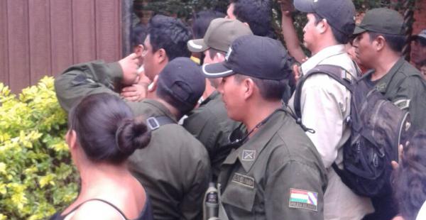 Toma de la Organización Indígena Chiquitana