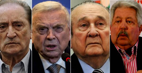 Eugenio Figueredo, José María Marín, Nicolás Leoz y Rafael Esquivel son los cuatro sudamericanos involucrados en el escándalo de la FIFA
