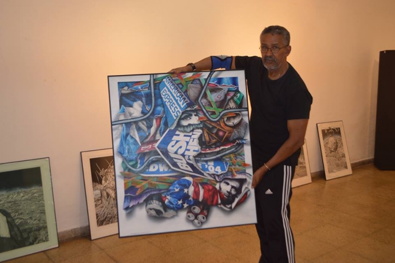 Artista cubano expone sus cuadros en el Museo de Arte Contemporáneo