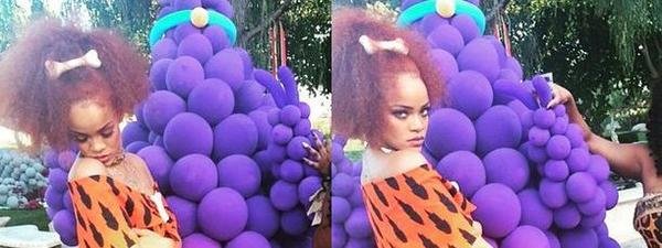 Rihanna, muy sexy disfrazada de 'Picapiedra' 
