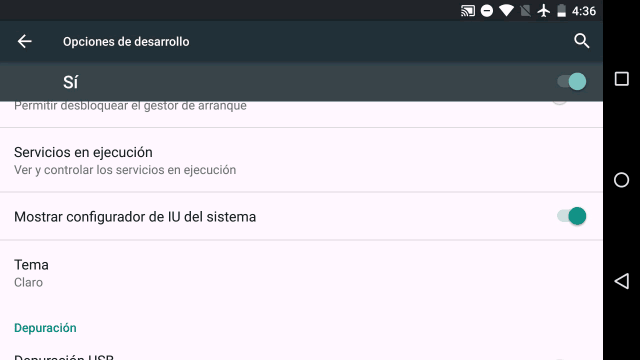 Temas y UI tuner
