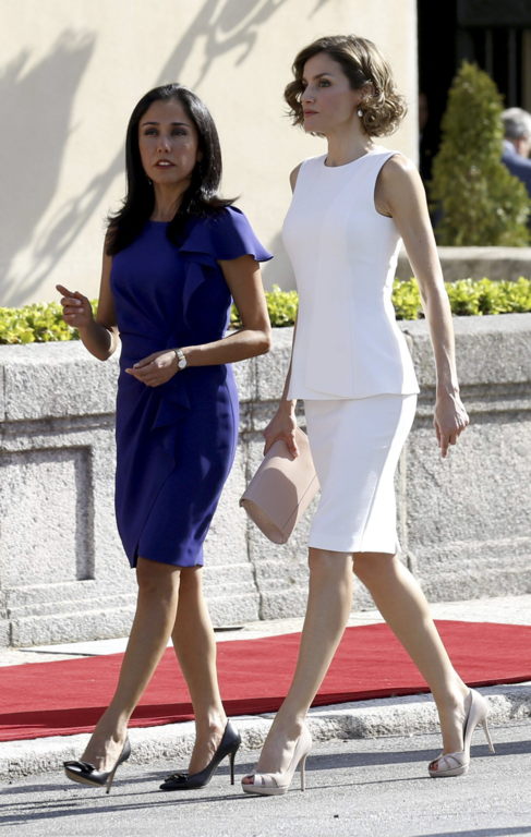 La Reina Letizia y Nadine Heredia, esta mañana.