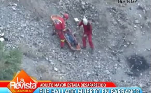 La Paz: Un adulto mayor desaparecido fue hallado muerto en un barranco