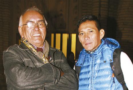 Adam Bravo Méndez (sacerdote diocesano) y Germán Sosa (padre)