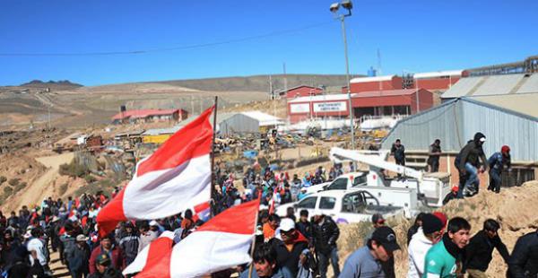 Manifestantes potosinos tomaron Manquiri el pasado 10 de julio provocando que la producción se detenga