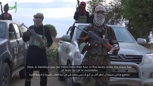 Imagen. Un video de Boko Haram, en el interior nigeriano, del mes de junio. /afp