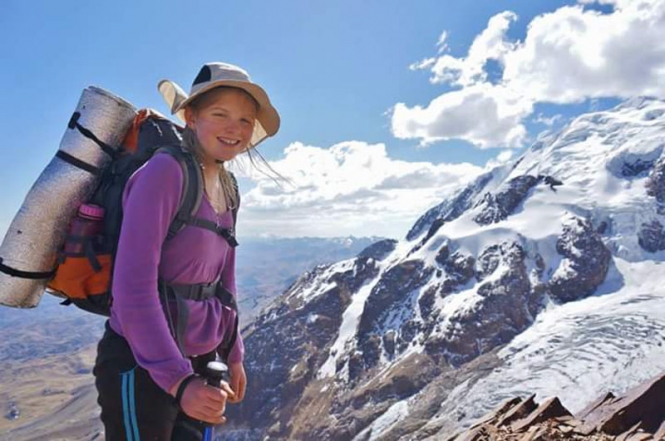Annie, una niña de 11 años, es la persona más joven en escalar el Illimani Annie, una niña de 11 años, es la persona más joven en escalar el Illimani