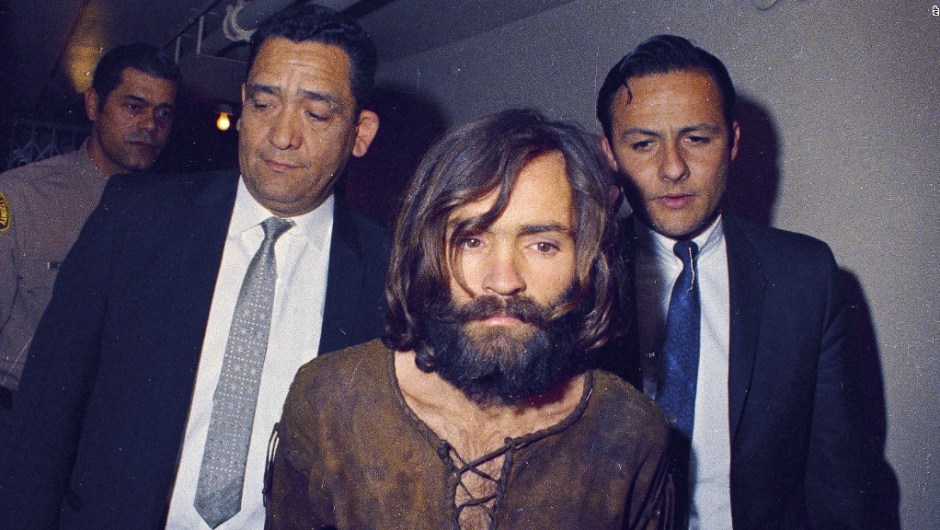Charles Manson, tras su detención, en 1969.