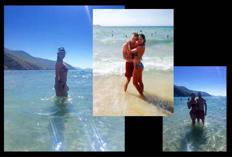 La feliz parejita derrochando amor y sensualidad en las playas de Francia
