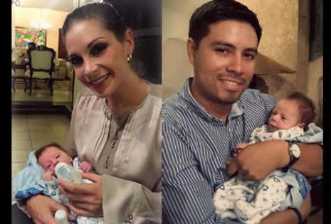 Gretel, Jetro y Carlos, el bebé que disfruta de toda la atención de sus papis