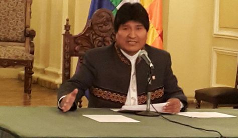 El presidente Evo Morales en la conferencia de prensa en la ue habló sobre el Fondo Indígena.