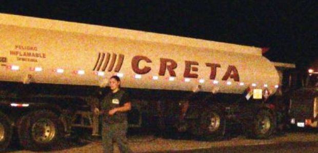 Un camión de Creta retenido en marzo de 2015 con un cargamento de cocaína purificada.