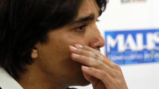 Marcelo Martins derramó lágrimas en su vista Oriente Petrolero. Foto: Jorge Uechi