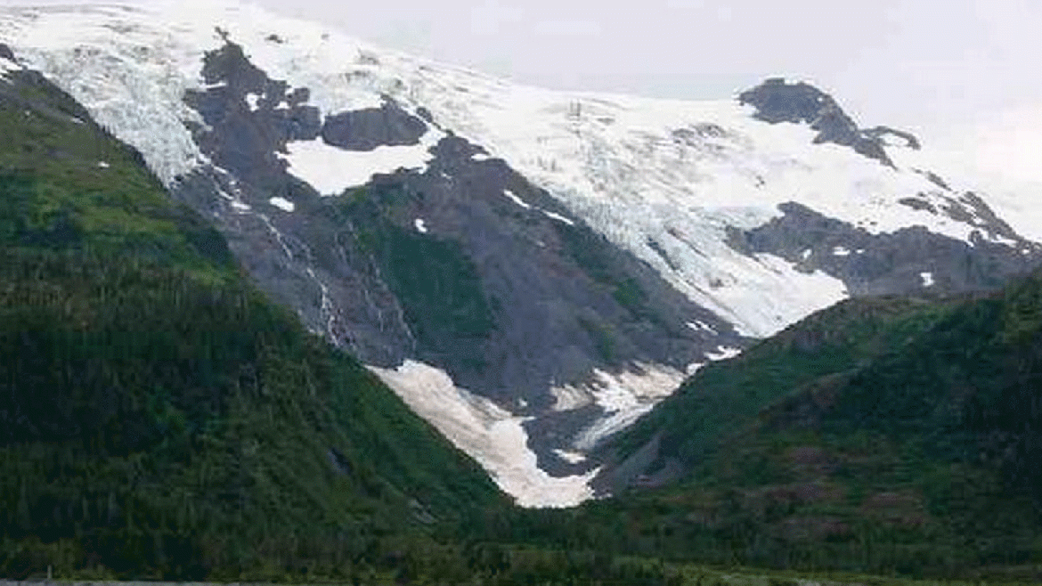 Después de 95 años, el Glaciar Tobogán está todavía en adelgazamiento y retirada. Su término, una lengüeta delgada de hielo, puede verse rodeada por una masa de escombros. La antigua zona de roca estéril está ahora cubierta por vegetación